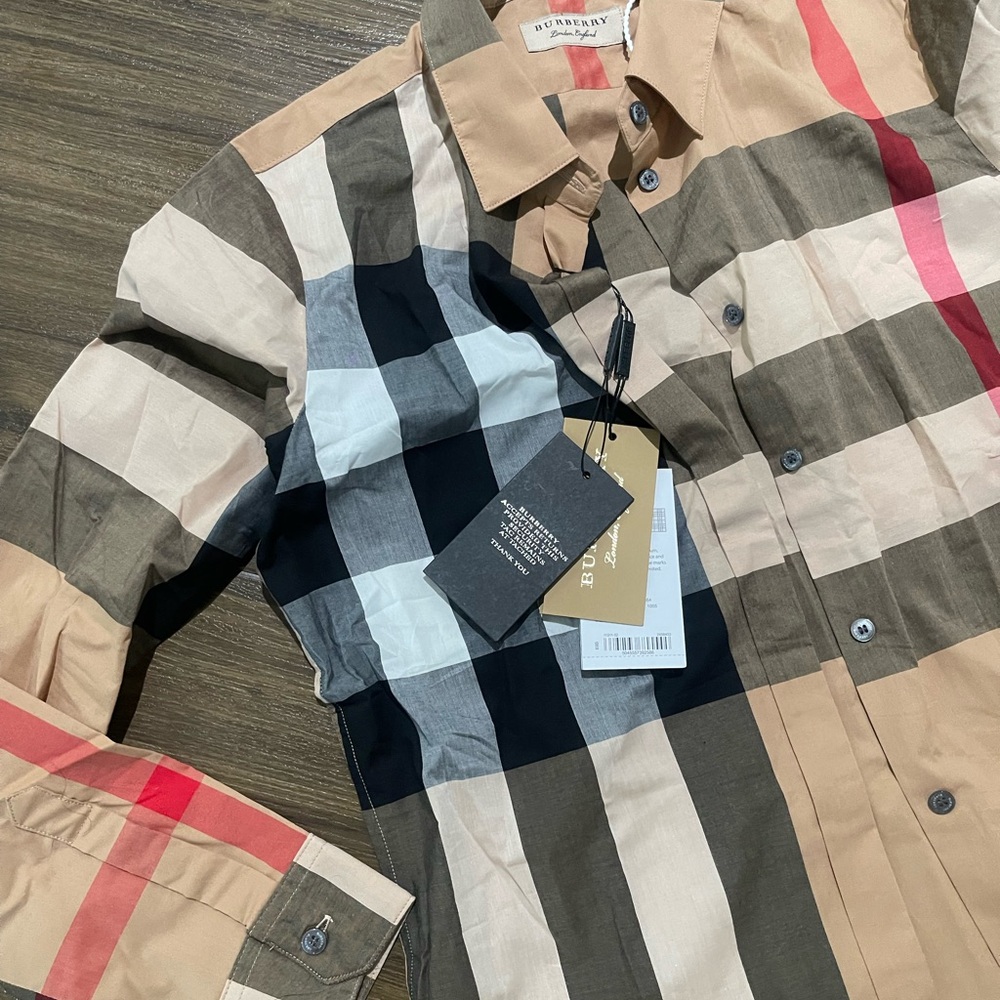 Burberry Beige and Red Checkered women Shirt - Picture 3 of 5